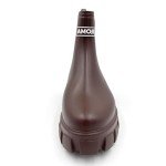 Amoji Waterproof Platform Chelsea Rain Boots - Brown