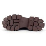 Amoji Waterproof Platform Chelsea Rain Boots - Brown