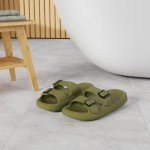 Colorful Adjustable Double Buckle Beach Slides