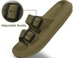 Colorful Adjustable Double Buckle Beach Slides