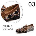 Colorful Men's Leather Slip-On Loafers – Brown