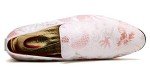 Colorful Embroidered Pink Men's Penny Loafers