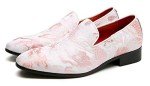 Colorful Embroidered Pink Men's Penny Loafers