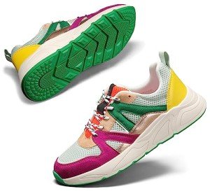 Colorful Leopard Print Platform Sneakers for Women