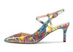 Colorful Women's Slingback Mid Heel Dress Pumps