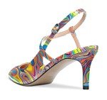 Colorful Women's Slingback Mid Heel Dress Pumps