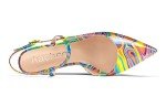 Colorful Women's Slingback Mid Heel Dress Pumps