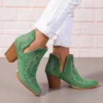 Colorful Embroidered Cowboy Boots for Women