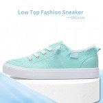 Light Green Slip-On Canvas Sneakers for Women