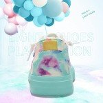 Rainbow Tie Dye Slip-On Sneakers for Women
