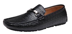 Colorful Crocodile Print Men's Slip-On Loafers