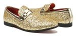 Men's Metallic Glitter Slip-On Wedding Loafers