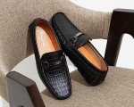 Colorful Crocodile Print Men's Slip-On Loafers
