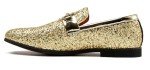 Men's Metallic Glitter Slip-On Wedding Loafers