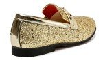 Men's Metallic Glitter Slip-On Wedding Loafers