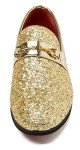 Men's Metallic Glitter Slip-On Wedding Loafers