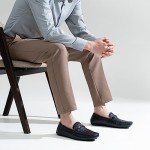 Colorful Crocodile Print Men's Slip-On Loafers