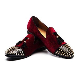 Colorful Men’s Casual Penny Loafers in Red