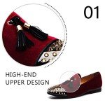 Colorful Men’s Casual Penny Loafers in Red