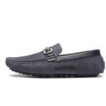 Colorful Men's Blue Casual Leather Loafers
