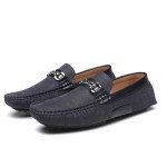 Colorful Men's Blue Casual Leather Loafers