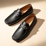 Colorful Faux Leather Penny Loafers for Men