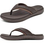Colorful Men's Comfort Flip Flops with Arch Support