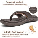 Colorful Men's Comfort Flip Flops with Arch Support