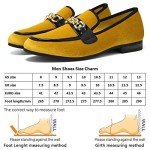Colorful Velvet Loafers with Gold Chain for Men