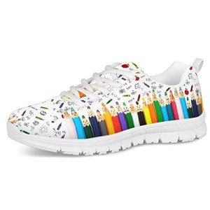 Colorful Crayon Print Women's Lightweight Sneakers