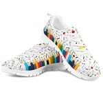 Colorful Crayon Print Women's Lightweight Sneakers