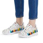 Colorful Crayon Print Women's Lightweight Sneakers