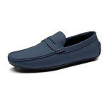 Bruno Marc Men's Dark Blue Driving Loafers, Size 12