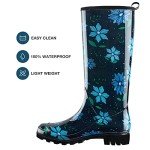 HISEA Colorful Knee High Waterproof Rain Boots