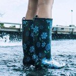 HISEA Colorful Knee High Waterproof Rain Boots