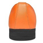 Vibrant Orange Men's Slip-On Leather Loafers