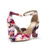 Floral Pointed Toe High Heels for Women