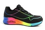 Skechers Women's UNO-POP Colorful Sneakers, Black/Multi
