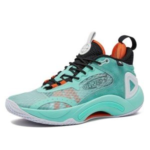 AND1 Scope Mid Top Basketball Sneakers - Teal/Black