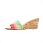 Colorful Rainbow Wedge Sandals for Women