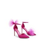 Hot Pink Strappy High Heel Ankle Strap Pumps