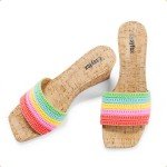 Colorful Rainbow Wedge Sandals for Women