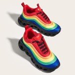 Colorful Women's Chunky Tie Dye Platform Sneakers