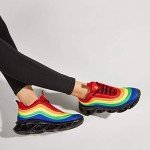 Colorful Women's Chunky Tie Dye Platform Sneakers