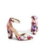 Floral Pointed Toe High Heels for Women