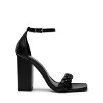 Colorful Women's Braided Open Toe Block Heels