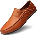 Men's Colorful Casual Leather Slip-On Driving Shoes