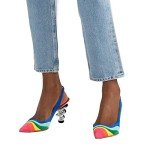 Trendy Metallic Spiral Heels - Colorful Party Sandals