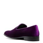 Stacy Adams Purple Velour Slip-On Loafers for Men