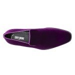 Stacy Adams Purple Velour Slip-On Loafers for Men